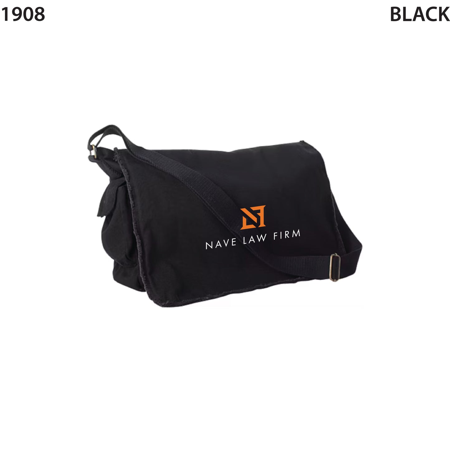 Pigment-Dyed Raw Edge Messenger Bag - 1908