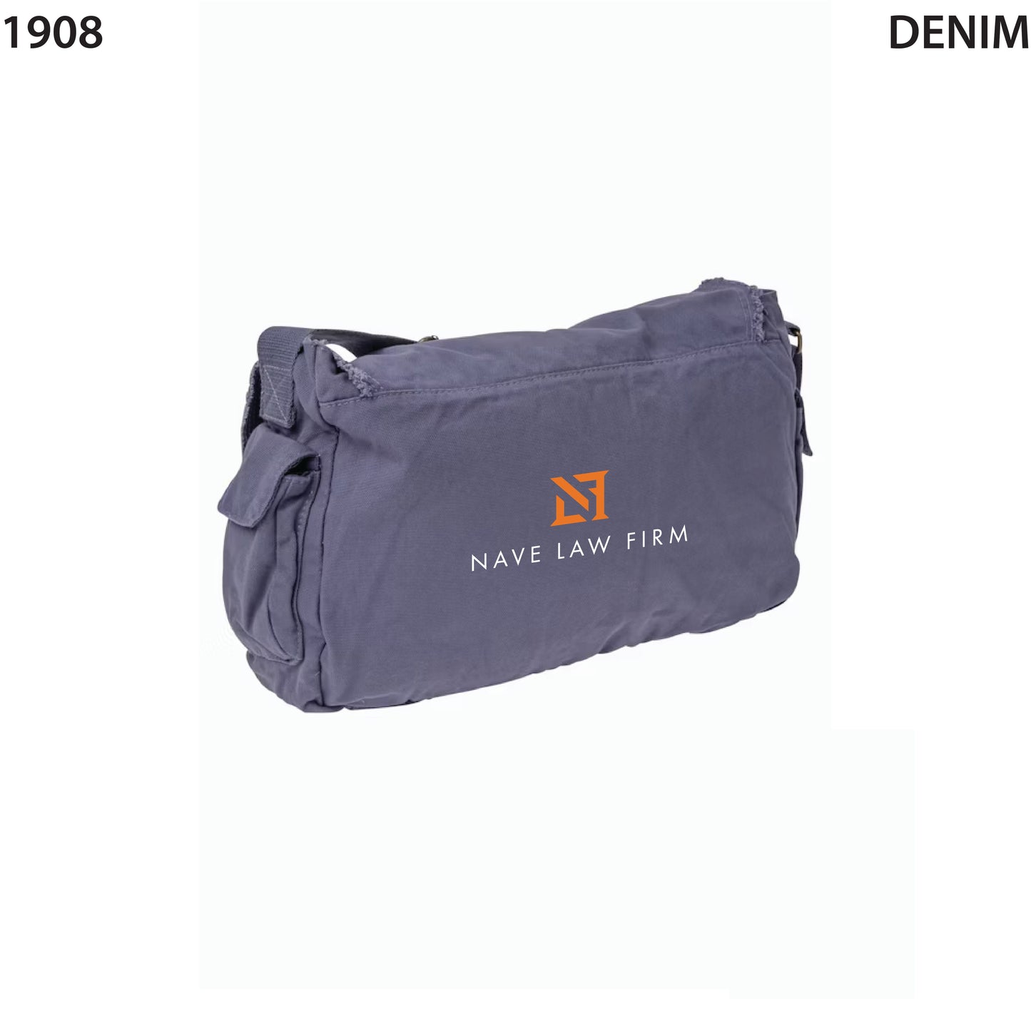 Pigment-Dyed Raw Edge Messenger Bag - 1908