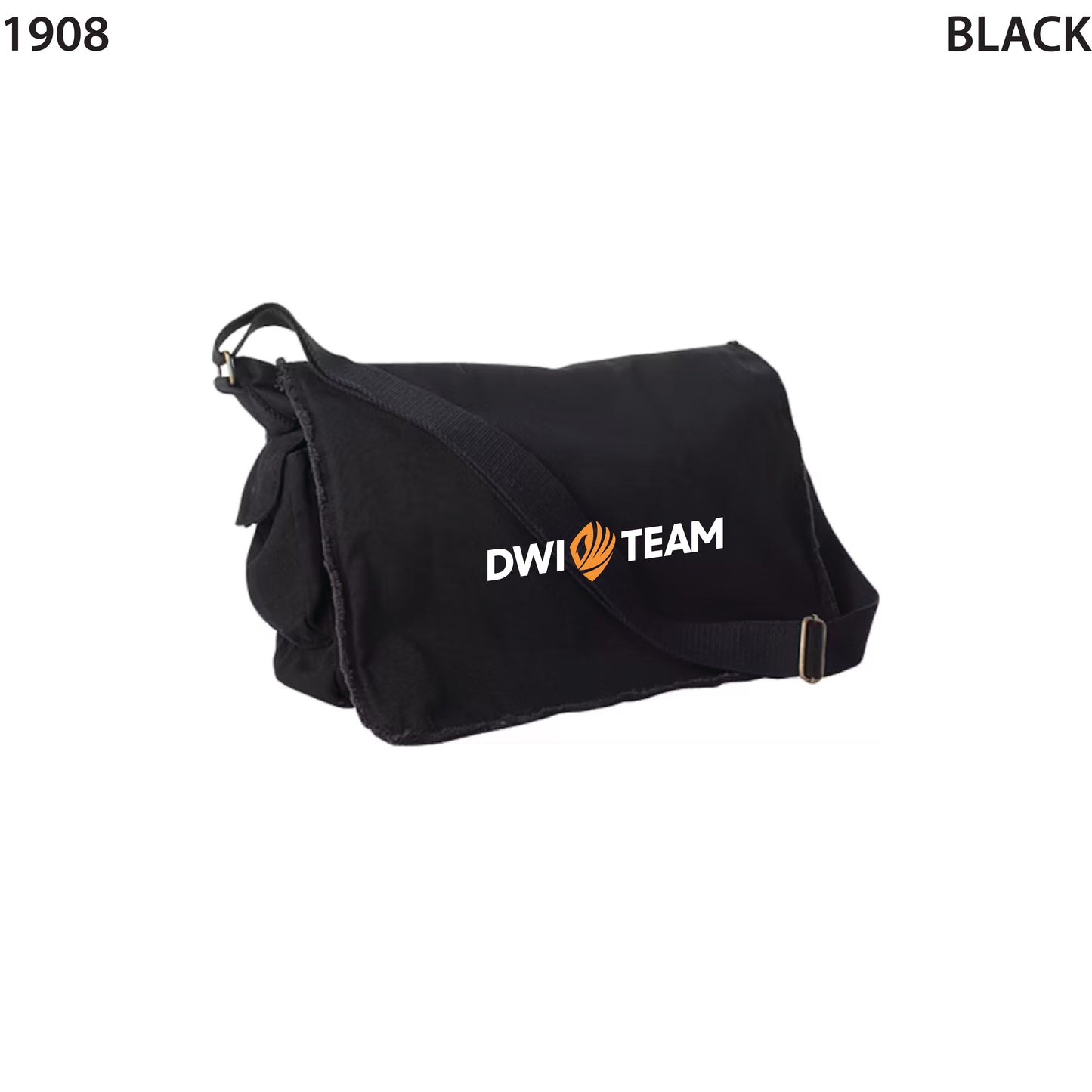 Pigment-Dyed Raw Edge Messenger Bag - 1908